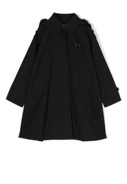 MM6 Maison Margiela Kids Ausgestellter Trenchcoat - Schwarz