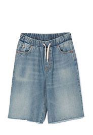 MM6 Maison Margiela Kids Jeans-Shorts mit Kordelzug - Blau