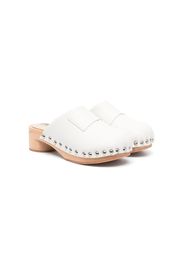 MM6 Maison Margiela Kids studded leather clogs - Nude