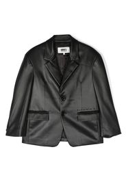 MM6 Maison Margiela Kids Blazer aus Leder - Schwarz