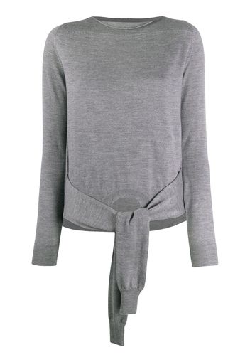 MM6 Maison Margiela Pullover mit geknoteten Ärmeln - Grau