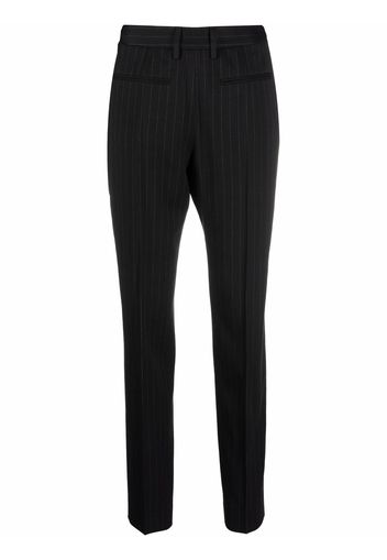 MM6 Maison Margiela Schmale Hose mit Nadelstreifen - Schwarz