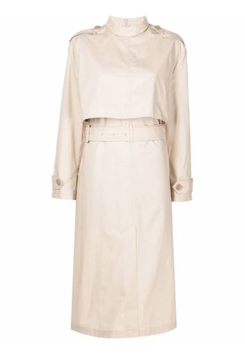 MM6 Maison Margiela Midikleid im Trenchcoat-Stil - Nude