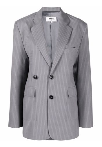 MM6 Maison Margiela single-breasted pinstripe blazer - Grau