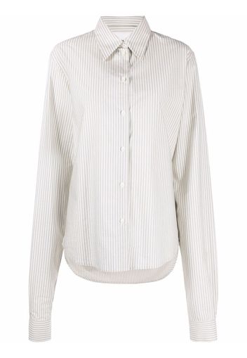 MM6 Maison Margiela striped oversized cotton shirt - Nude