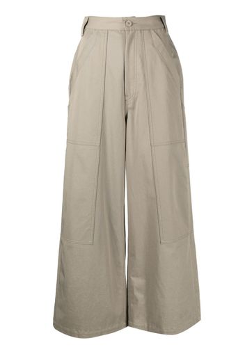 MM6 Maison Margiela three-pocket cotton palazzo pants - 803 GREEN