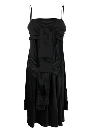 MM6 Maison Margiela knot-detail cotton dress - Schwarz