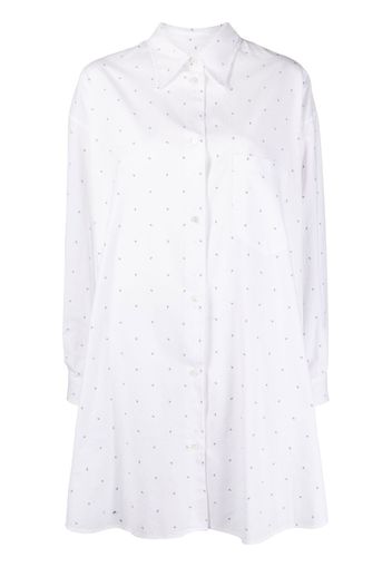 MM6 Maison Margiela polka-dot cotton shirt dress - Weiß