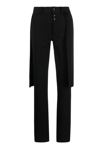 MM6 Maison Margiela self-tie slim-cut trousers - Schwarz