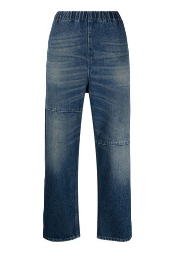 MM6 Maison Margiela high-rise wide-leg jeans - Blau