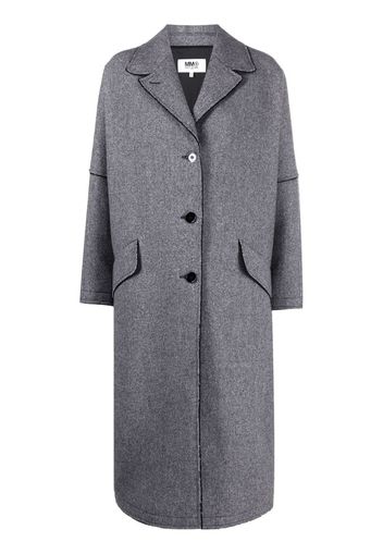 MM6 Maison Margiela single-breasted oversized coat - Grau