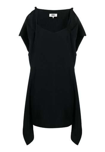 MM6 Maison Margiela square-neck sleeveless dress - Schwarz