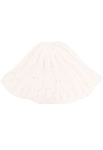 MM6 Maison Margiela ribbed knit bucket hat - Nude