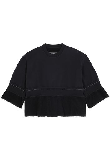 MM6 Maison Margiela cotton long-sleeved sweatshirt - Schwarz