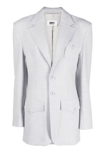 MM6 Maison Margiela oversized single-breasted blazer - Grau