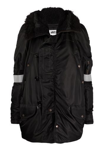 MM6 Maison Margiela 6 oversized hooded bomber jacket - Schwarz