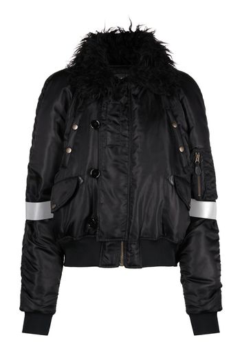 MM6 Maison Margiela brushed-collar bomber jacket - Schwarz