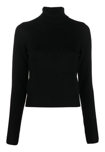 MM6 Maison Margiela open-back roll-neck top - Schwarz