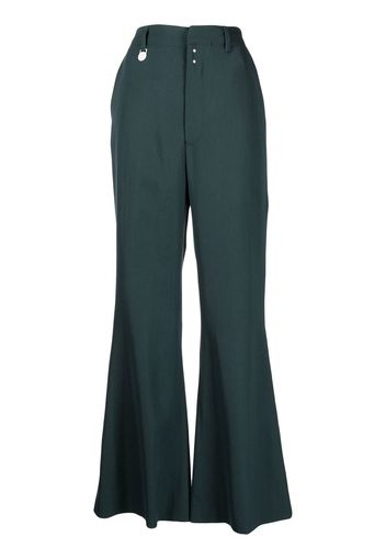 MM6 Maison Margiela high-waisted flared trousers - Grün