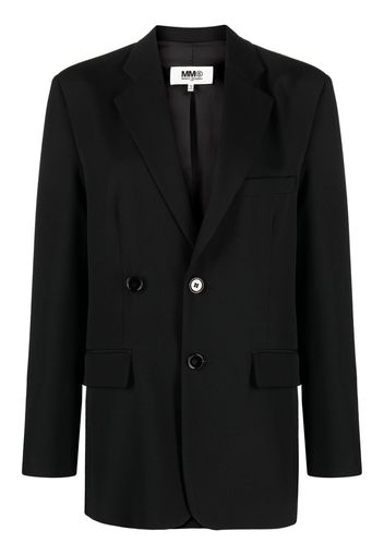 MM6 Maison Margiela tailored single-breasted blazer - Schwarz