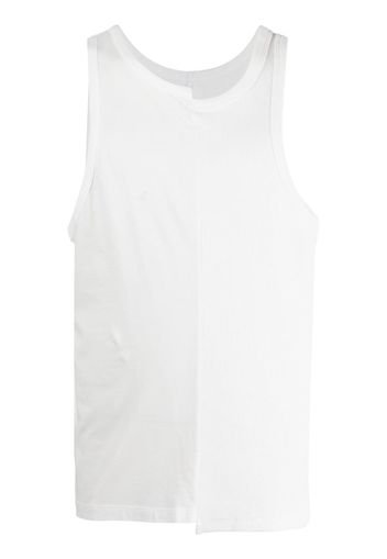 MM6 Maison Margiela asymmetric crew neck vest - Weiß