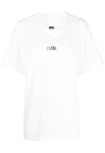 MM6 Maison Margiela logo-patch short-sleeve T-shirt - Weiß