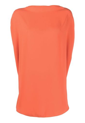 MM6 Maison Margiela mock-neck flared blouse - Orange