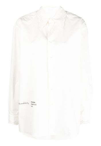 MM6 Maison Margiela scallop-hem button-down shirt - Weiß