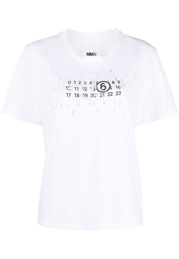 MM6 Maison Margiela T-Shirt mit grafischem Print - Weiß