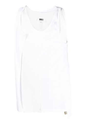 MM6 Maison Margiela layered-detail tank top - Weiß