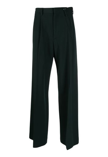 MM6 Maison Margiela high-waisted wide-leg trousers - Grün