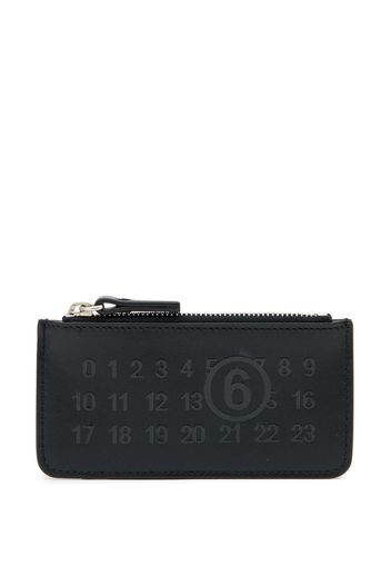 MM6 Maison Margiela numbers logo-embossed wallet - Schwarz