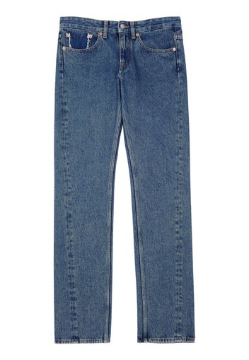 MM6 Maison Margiela Halbhohe Straight-Leg-Jeans - Blau