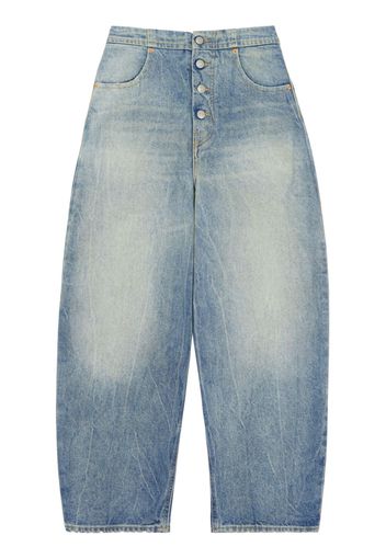 MM6 Maison Margiela high-waisted wide-leg jeans - Blau