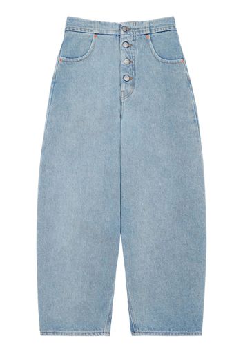 MM6 Maison Margiela button-fly straight-leg jeans - Blau