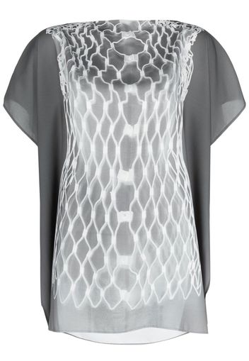 MM6 Maison Margiela graphic-print short-sleeved blouse - Grün