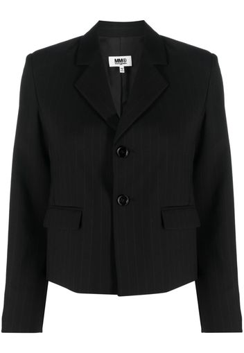 MM6 Maison Margiela striped single-breasted blazer - Schwarz