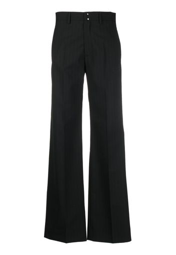 MM6 Maison Margiela pressed-crease wide-leg trousers - Schwarz