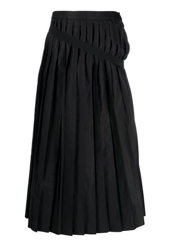 MM6 Maison Margiela pleated midi skirt - Schwarz