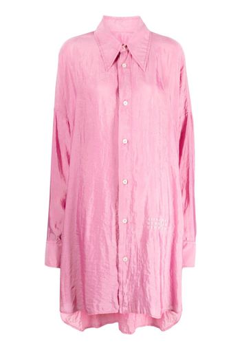 MM6 Maison Margiela long-sleeve button-fastening shirt - Rosa