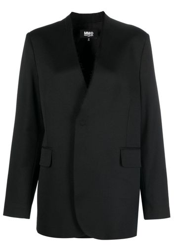 MM6 Maison Margiela asymmetric tailored blazer - Schwarz