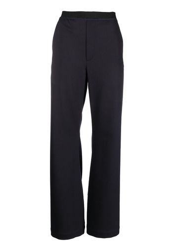 MM6 Maison Margiela seam-detail cotton flared trousers - Blau