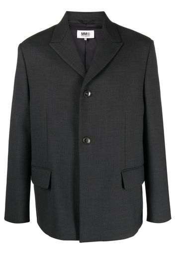 MM6 Maison Margiela contrasting-stitch single-breasted blazer - Grau