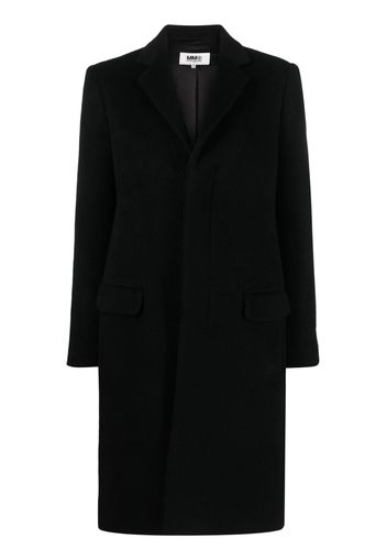 MM6 Maison Margiela single-breasted wool-blend coat - Schwarz