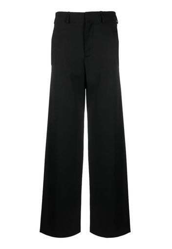 MM6 Maison Margiela single-stitch logo wide-leg trousers - Schwarz