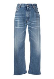 MM6 Maison Margiela Halbhohe Wide-Leg-Jeans - Blau