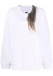 MM6 Maison Margiela Sweatshirt mit Haar-Print - Weiß