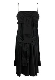 MM6 Maison Margiela knot-detail cotton dress - Schwarz