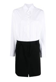 MM6 Maison Margiela long-sleeve shirt dress - Weiß