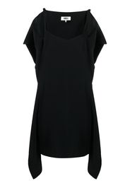 MM6 Maison Margiela square-neck sleeveless dress - Schwarz